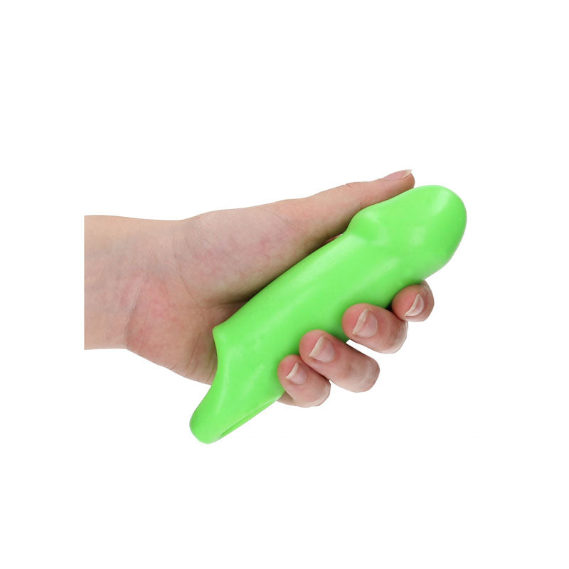 OUCH! Glow In The Dark Smooth Thick Stretchy Penis Extension Sleeve 15.5 cm