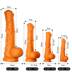 Massive 37cm Flexible Horse Cock Dildo - 4 sizes S to XL