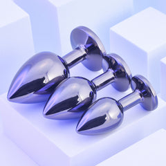 Playboy Pleasure PLEASURE 3 WAYS Metal Butt Plug Set