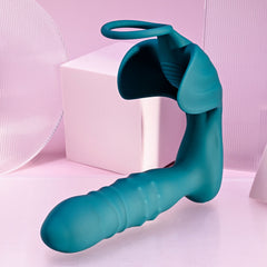 Playboy Pleasure BRING IT ON Plug & Cock Ring - Green