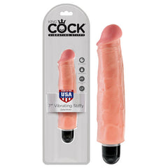 King Cock 7'' Vibrating Stiffy Dildo