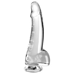 King Cock  7.5'' Cock Dildo with Balls - Clear