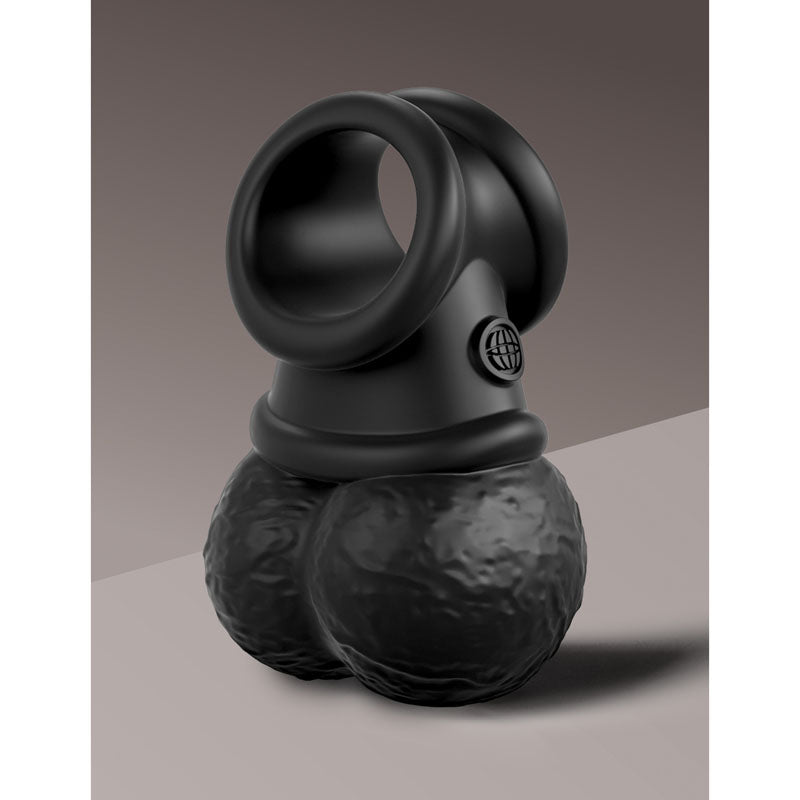 King Cock Elite The Crown Jewels Vibrating Silicone Balls -  USB Rechargeable Vibrating Cock Ring