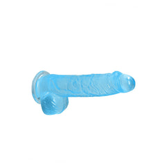 RealRock Realistic Dildo With Balls - 15cm Blue