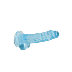 RealRock Realistic Dildo With Balls - 17.5cm Blue