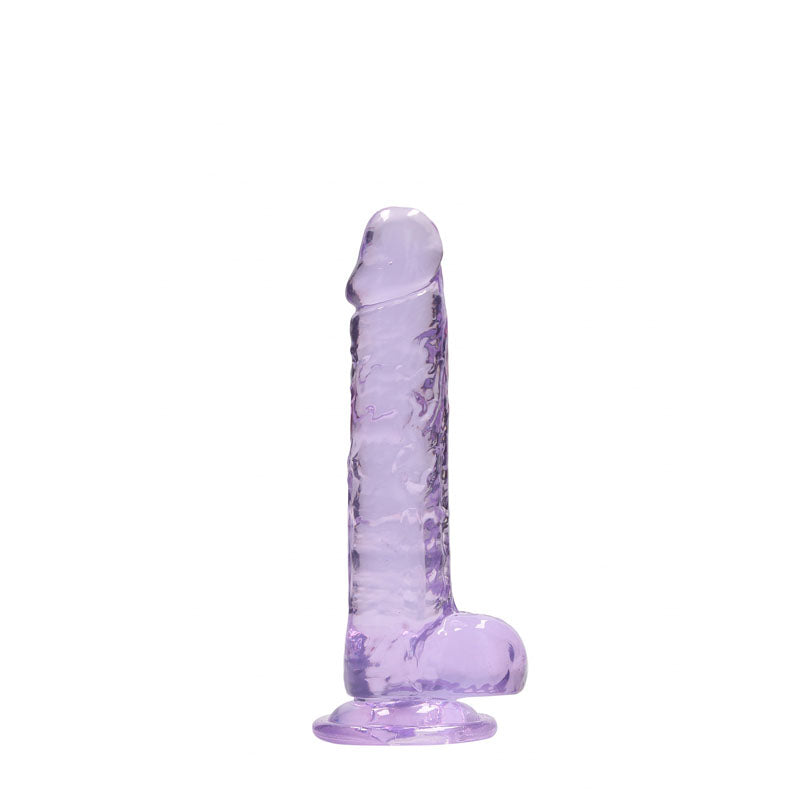 RealRock Realistic Dildo With Balls - 17.5cm Purple