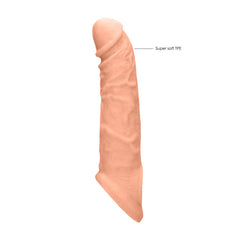 REALROCK 8'' Realistic Penis Extender with Rings - Flesh