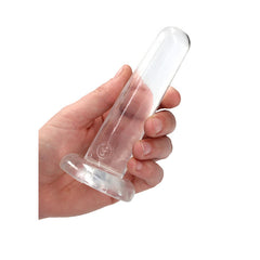 REALROCK Non Realistic Dildo With Suction Cup - 13.5 cm CLEAR