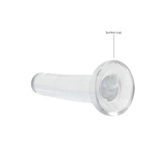 REALROCK Non Realistic Dildo With Suction Cup - 13.5 cm CLEAR