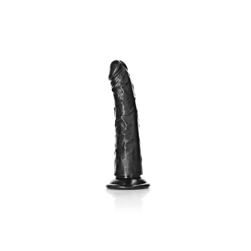 REALROCK Slim Curved Realistic Dildo Dong 15cm - Black