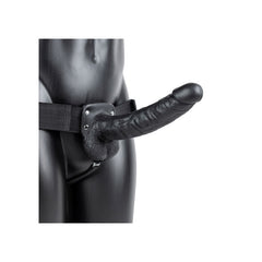 Hollow Strap on Dildo with Balls 23cm - Black