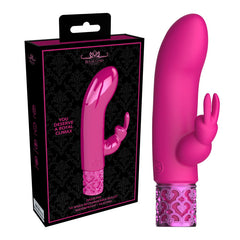 ROYAL GEMS Dazzling - Silicone Rechargeable Bullet with Rabbit Sleeve