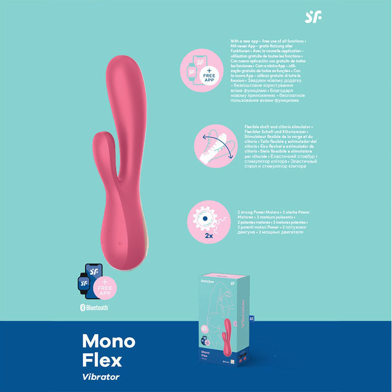 Satisfyer Mono Flex -  App Controlled USB Rechargeable Rabbit Vibrator