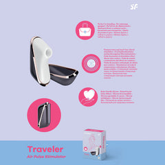 Satisfyer Pro Traveller Air Pulse Clit Sucker Stimulator - White