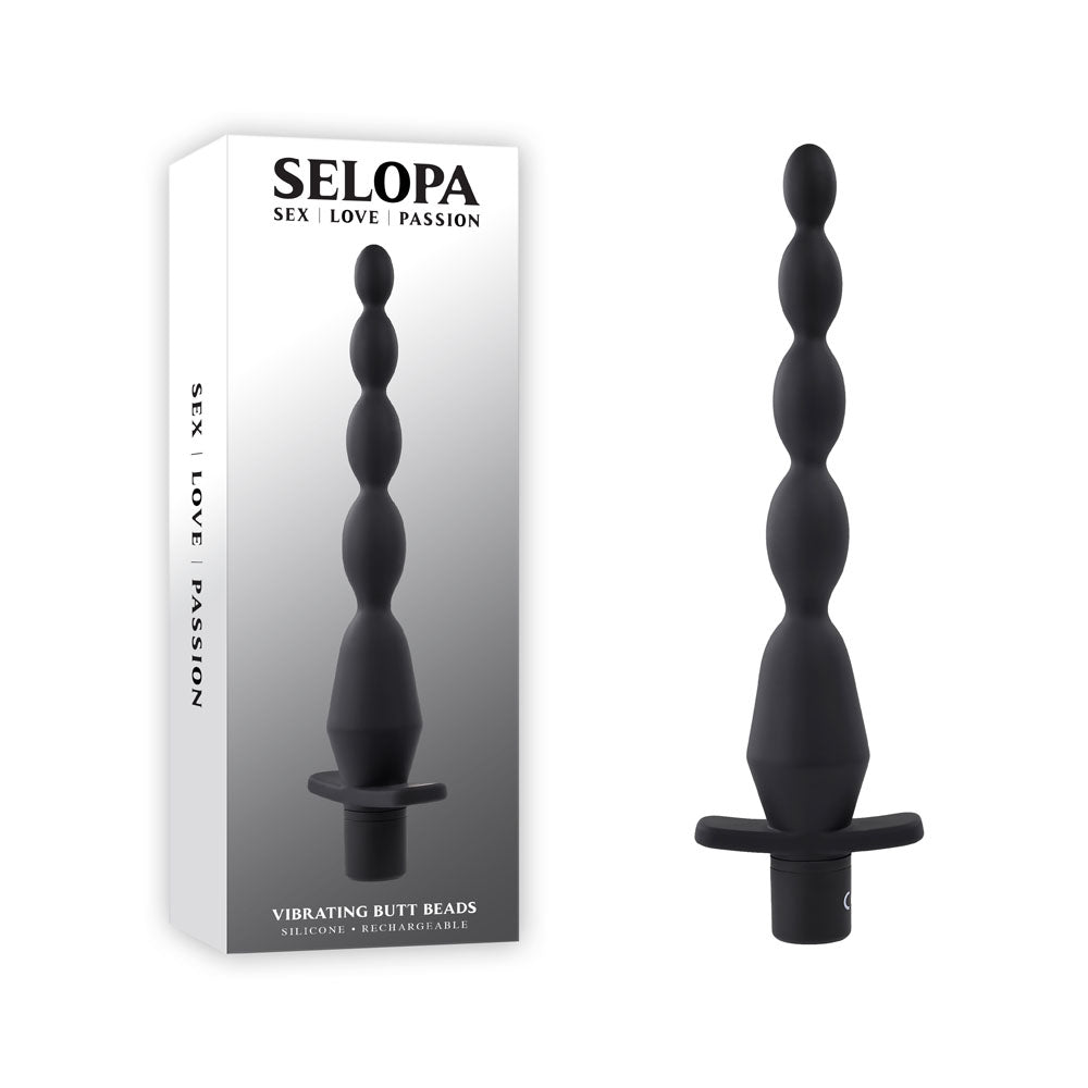 Selopa VIBRATING BUTT BEADS Anal Wand - Black