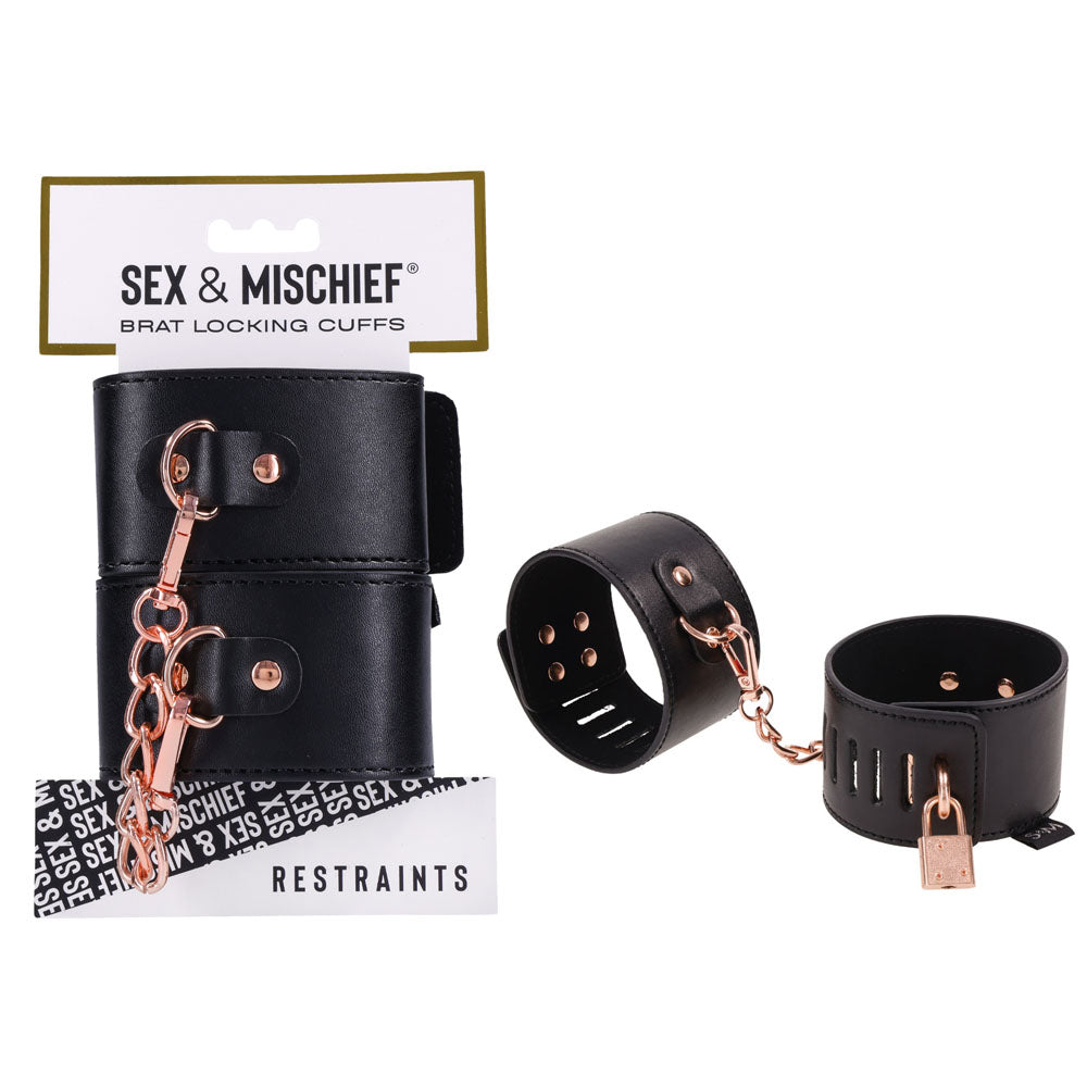 Lockable Vented Hand Cuffs - Black