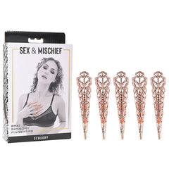 Metal Sensory Fingertips 5 pc set - Rose Gold