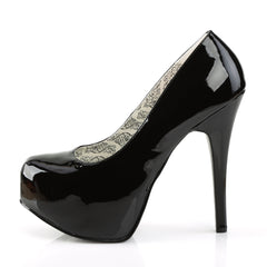 Teeze 06W Wide fit Pump with 5. 3/4 inch heel - Black Patent