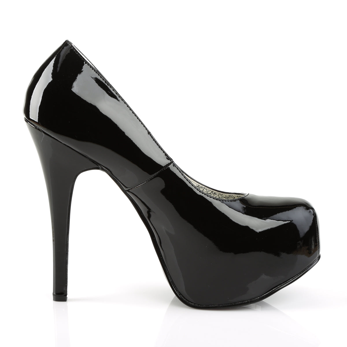 Teeze 06W Wide fit Pump with 5. 3/4 inch heel - Black Patent