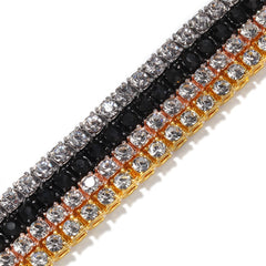 Necklace single row chain 5mm with Rhinestones