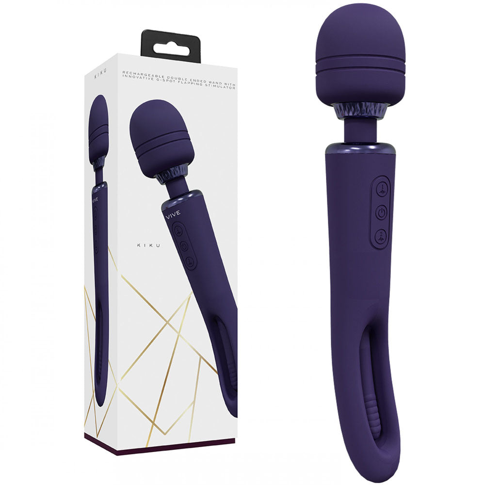 VIVE Kiku Double End Wand & Vibrator - Purple