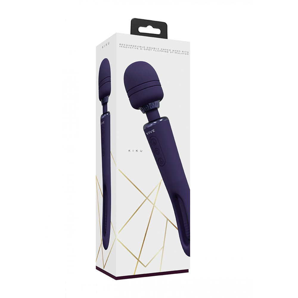 VIVE Kiku Double End Wand & Vibrator - Purple