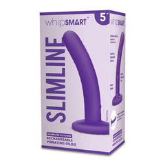 WhipSmart 5'' Slimline Rechargeable Vibrating Pegging Dildo - Purple