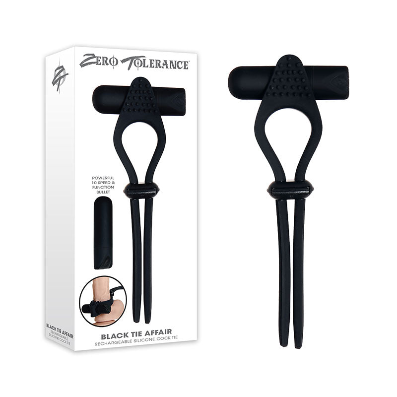 Zero Tolerance Tie Affair - Rechargeable Vibrating Lasoo Cock Ring