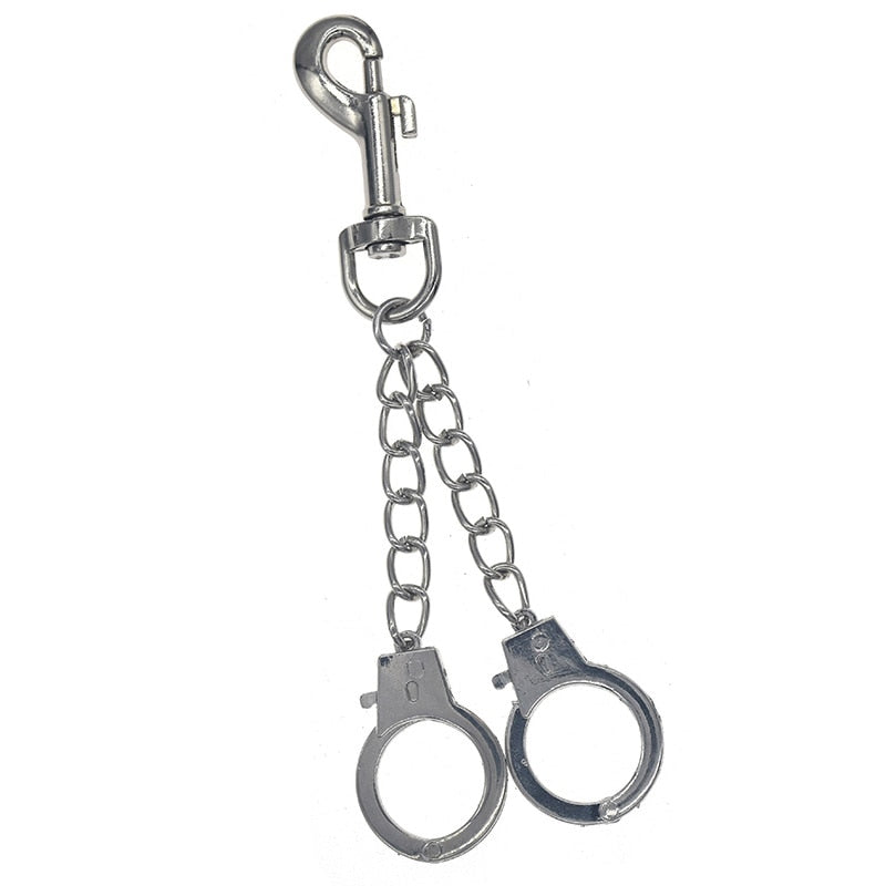 Handcuffs fashion accessory. Novelty size in various designs