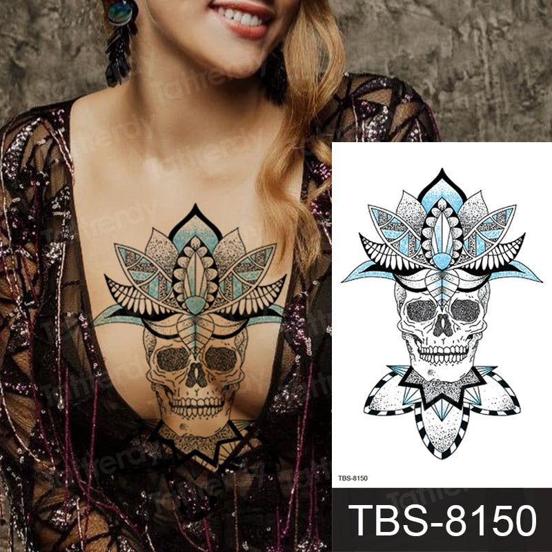 Temporary tattoos ALL BODY AREAS for Women 25 assorted designs