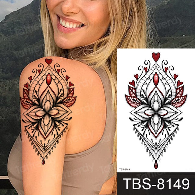 Temporary tattoos ALL BODY AREAS for Women 25 assorted designs