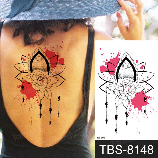 Temporary tattoos ALL BODY AREAS for Women 25 assorted designs