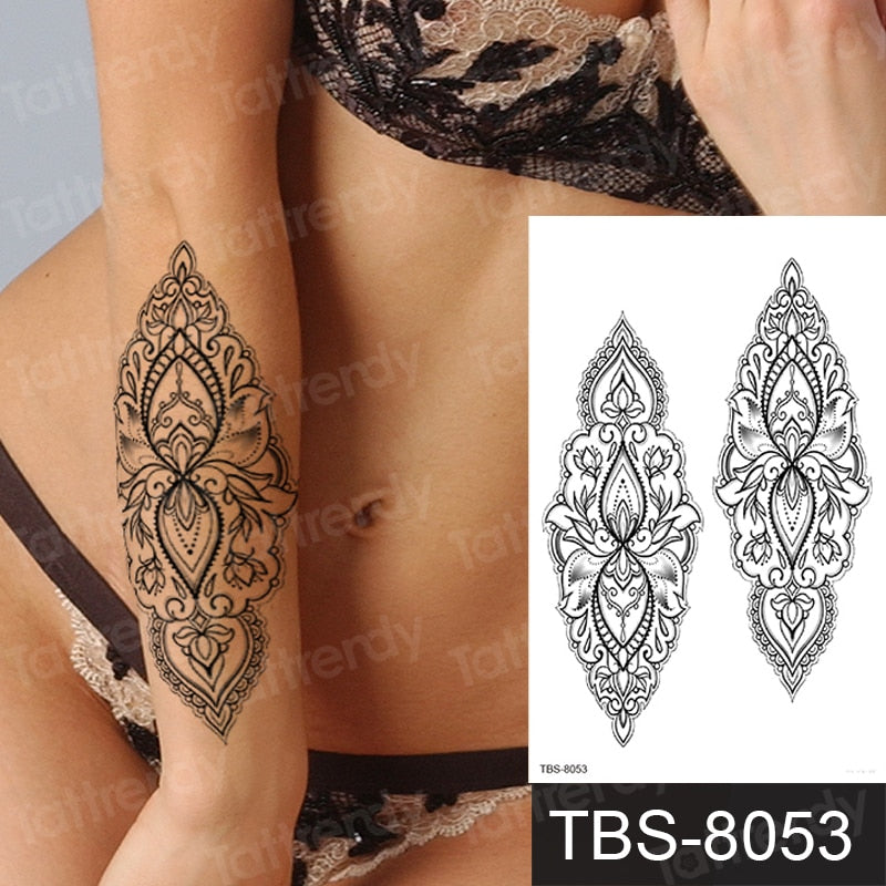 Temporary tattoos ALL BODY AREAS for Women 25 assorted designs