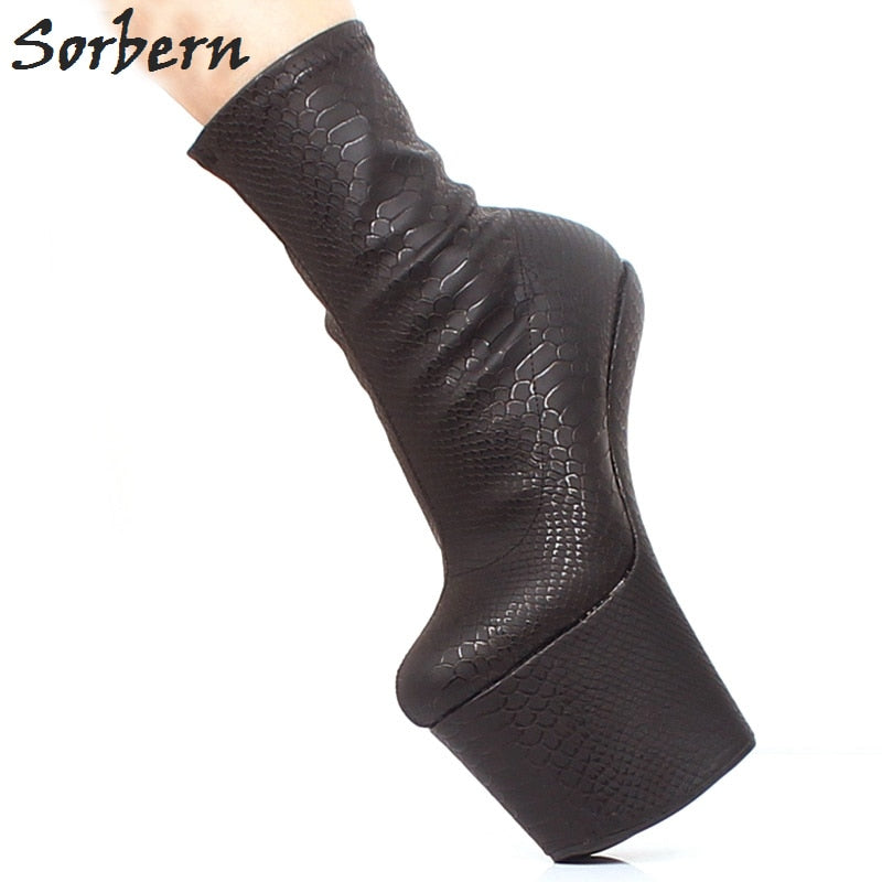 Sorbern Hoof Heel ankle boots for women BDSM & Pony Play