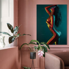 Sultry Latina. Portrait printed to canvas 4 in a series of 5