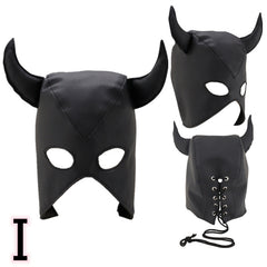 PU Leather Hood for BDSM Style I